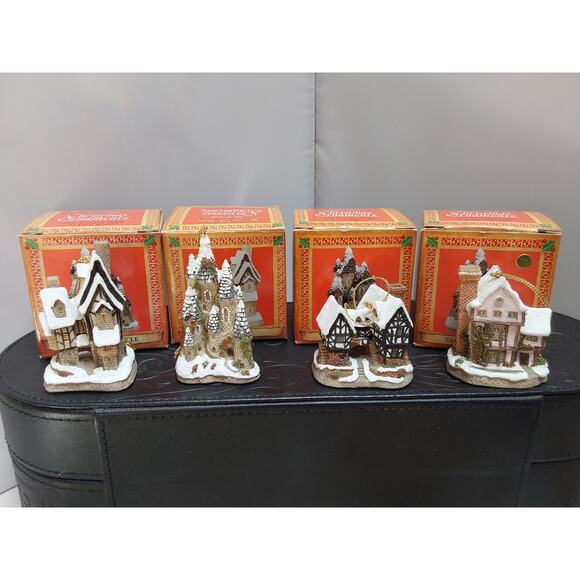David Winters miniature Houses Christmas tree ornaments in original boxes - Picture 1 of 1